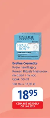 Krem nawilżający Korean Rituals Hyaluron+ na dzień i na noc Eveline Cosmetics promocja w Drogerie DM