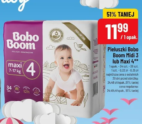 Pieluszki Maxi 4 promocja w POLOmarket