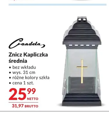 Znicz Kapliczka średnia Candela promocja w Makro