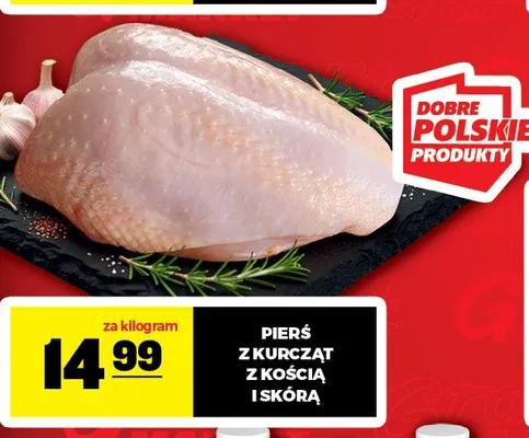 Pierś z kurcząt z kością i skórą promocja w Gram Market