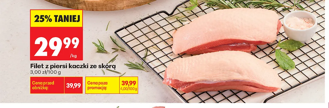 Filet z piersi kaczki ze skórą promocja w Biedronka