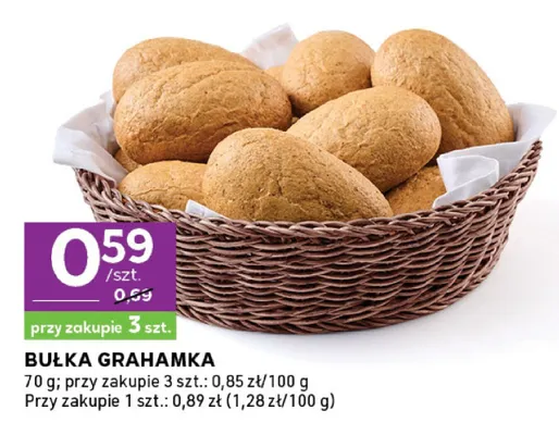 Bułka grahamka promocja w Stokrotka