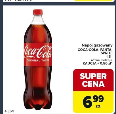 Napój gazowany Sprite 1,5l promocja w Globi