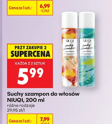 Suchy szampon do włosów NIUQI promocja w Biedronka