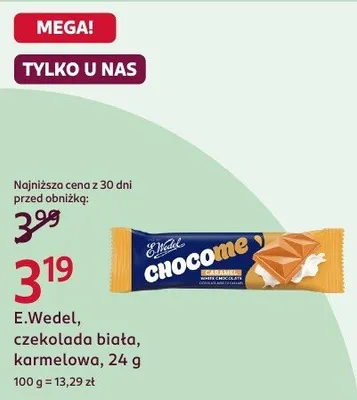 Czekolada biała karmelowa E.Wedel Chocome E. Wedel promocja w Rossmann
