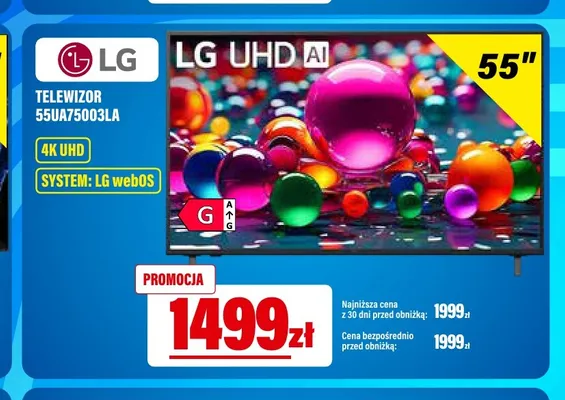 Telewizor Lg 55UA75003LA promocja w RTV EURO AGD