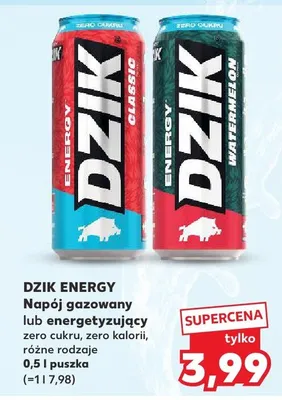 Napój gazowany lub energetyzujący zero kalorii promocja w Kaufland