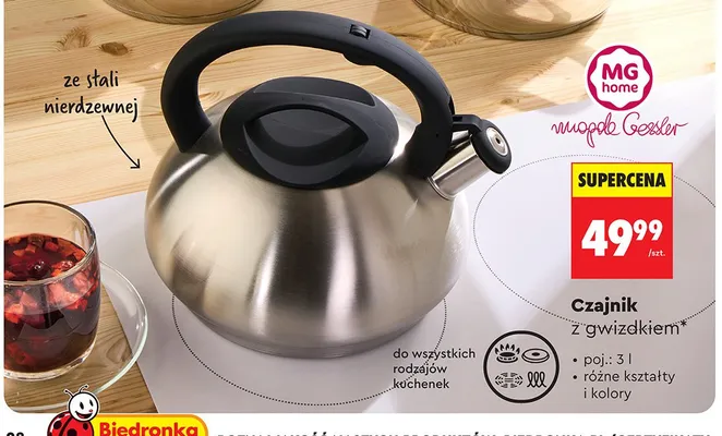 Czajnik z gwizdkiem promocja w Biedronka