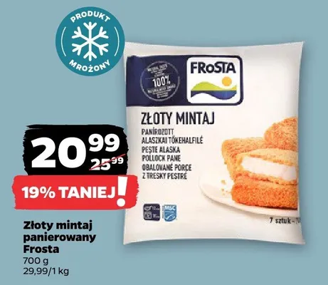 Złoty mintaj panierowany Frosta promocja w Netto