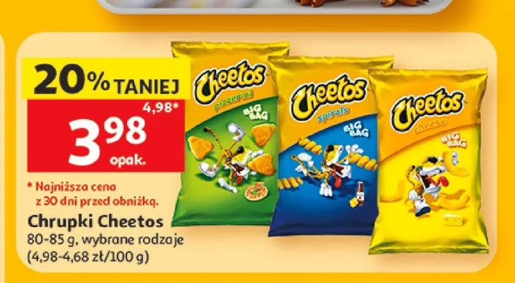 Chrupki Cheetos Pizzerini promocja w Auchan