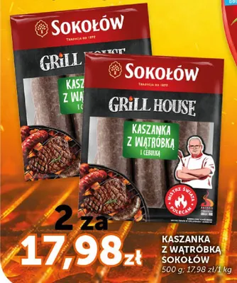 Kaszanka z wątróbką i cebulką Grill House Sokołów promocja w Groszek