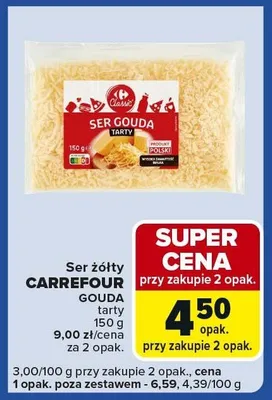 Ser żółty Gouda promocja w Carrefour Express