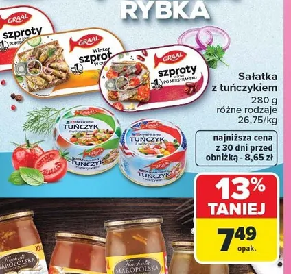 Sałatka z tuńczykiem Graal promocja w Carrefour
