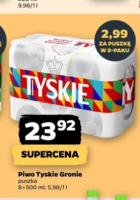 Piwo Tyskie Gronie 8-pak promocja w Netto