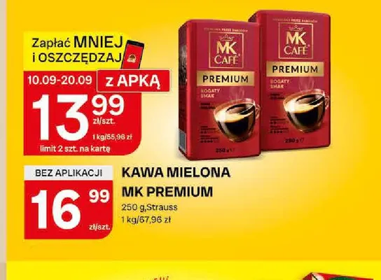 Kawa mielona MK Cafe Premium promocja w Chorten