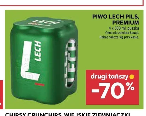 Piwo Lech Pils promocja w Stokrotka