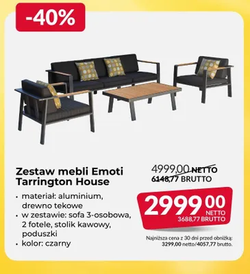 Zestaw mebli Emoti Tarrington House promocja w Makro