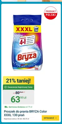 Proszek do prania BRYZA Color XXXL 130 prań promocja w ERLI
