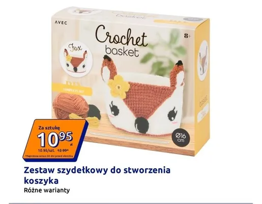 Zestaw szydełkowy Avec do stworzenia koszyka promocja w Action