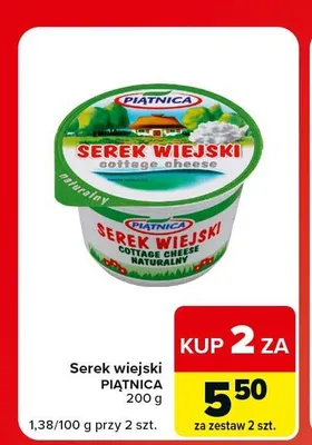 Serek wiejski Piątnica 2-pak promocja w Carrefour Market