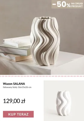 Wazon Salana falowany biały promocja w Homla