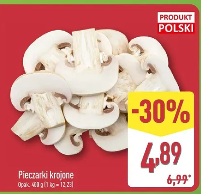 Pieczarki krojone promocja w Aldi