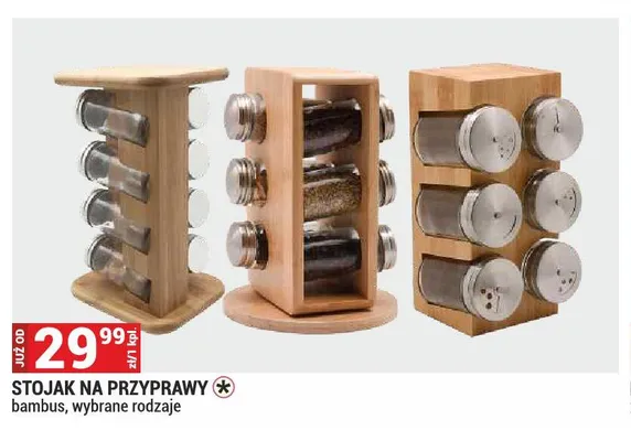 Stojak na przyprawy bambus promocja w Merkury Market