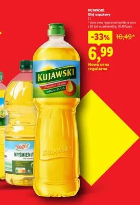 Olej rzepakowy Kujawski promocja w Lidl