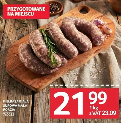 Kiełbasa biała surowa mała porcja promocja w Selgros