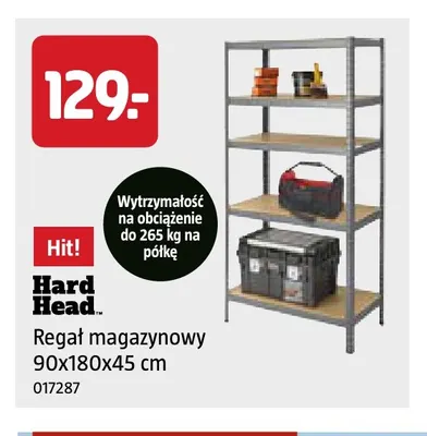 Regał magazynowy 90x180x45 cm Hard Head promocja w Jula