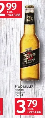 Piwo Miller Genuine Draft promocja w Selgros
