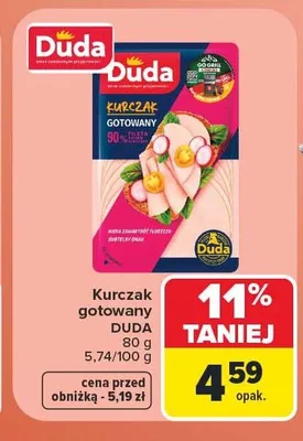 Kurczak gotowany Duda promocja w Carrefour