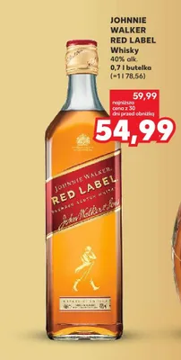 Whisky Johnnie Walker Red Label promocja w Kaufland