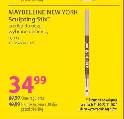 Kredka do oczu Sculpting Stix Maybelline New York promocja w Hebe