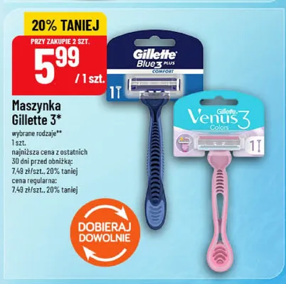 Maszynka do golenia Gillette Blue 3 Plus Comfort promocja w POLOmarket