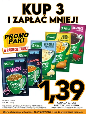 Gorący Kubek Knorr Nocny Snack Ramen promocja w Kupiec
