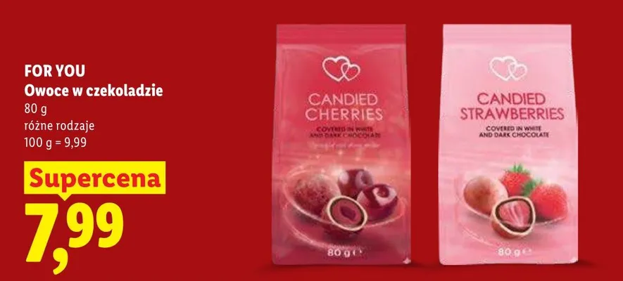 Owoce w czekoladzie For You promocja w Lidl