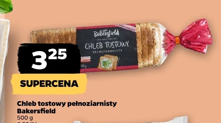 Chleb tostowy pełnoziarnisty Bakersfield promocja w Netto