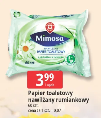 Papier toaletowy nawilżany rumiankowy promocja w Leclerc
