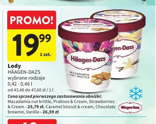 Lody Häagen-Dazs Chocolate Brownie promocja w Intermarche