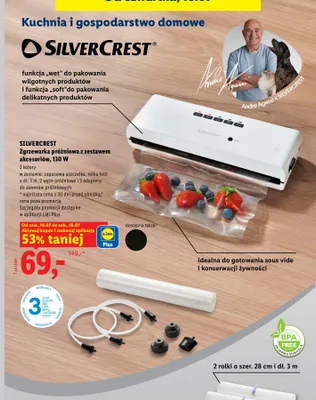 Zgrzewarka próżniowa z zestawem akcesoriów Silvercrest 130W promocja w Lidl