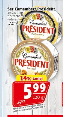 Ser Camembert President naturalny promocja w Prim Market