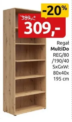 Regał Multido REG/80/190/40 promocja w Black Red White