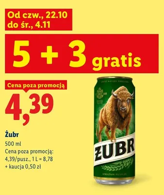 Piwo Żubr promocja w Lidl