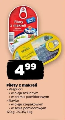 Filety z makreli w kremie pomidorowym Vespucci promocja w Netto