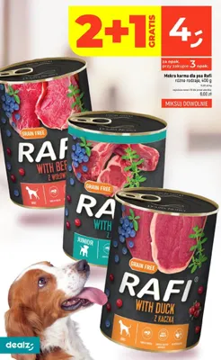 Mokra karma dla psa Rafi Junior promocja w Dealz