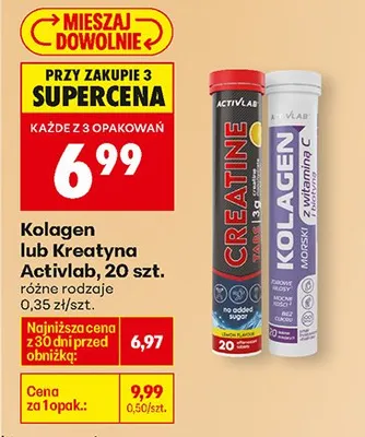 Kolagen lub Kreatyna, różne rodzaje promocja w Biedronka