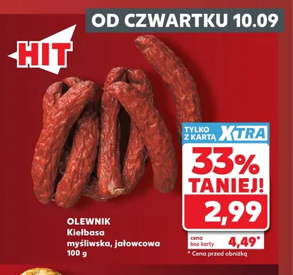 Kiełbasa jałowcowa Olewnik promocja w Kaufland