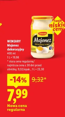 Majonez dekoracyjny Winiary promocja w Lidl