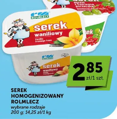 Serek homogenizowany waniliowy Rolmlecz promocja w Euro Sklep